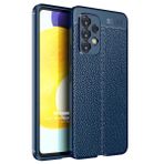 Microsonic Samsung Galaxy A73 5G Deri Dokulu Silikon Lacivert Kılıf