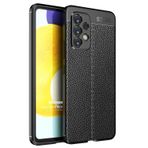 Microsonic Samsung Galaxy A73 5G Deri Dokulu Silikon Siyah Kılıf