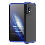 Microsonic Samsung Galaxy A73 5G Double Dip 360 Protective Siyah Mavi Kılıf