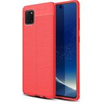 Microsonic Samsung Galaxy A81 Note 10 Lite Deri Dokulu Silikon Kırmızı Kılıf
