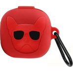 Microsonic Samsung Galaxy Buds 2 Kılıf Cartoon Figürlü Silikon Crtn-Fgr-Frnc-Bldg-Krz - Kırmızı - Siyah