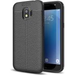 Microsonic Samsung Galaxy Grand Prime Pro Deri Dokulu Silikon Siyah Kılıf