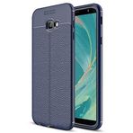 Microsonic Samsung Galaxy J4 Core için Kılıf Deri Dokulu Silikon Lacivert [Galaxy J4 Core ile Uyumlu Kılıf - Lacivert]