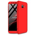 Microsonic Samsung Galaxy J4 Core için Kılıf Double Dip 360 Protective Kırmızı [Galaxy J4 Core ile Uyumlu Kılıf - Kırmızı]