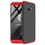Microsonic Samsung Galaxy J4 Core için Kılıf Double Dip 360 Protective Siyah Kırmızı [Galaxy J4 Core ile Uyumlu Kılıf - Kırmızı]