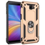 Microsonic Samsung Galaxy J4 Core için Kılıf Military Ring Holder Gold [Galaxy J4 Core ile Uyumlu Kılıf - Gold]