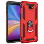 Microsonic Samsung Galaxy J4 Core için Kılıf Military Ring Holder Kırmızı [Galaxy J4 Core ile Uyumlu Kılıf - Kırmızı]