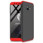 Microsonic Samsung Galaxy J4 Double Dip 360 Protective Siyah Kırmızı Kılıf
