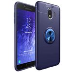Microsonic Samsung Galaxy J4 için Kılıf Kickstand Ring Holder Lacivert [Galaxy J4 ile Uyumlu Kılıf - Lacivert]