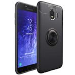 Microsonic Samsung Galaxy J4 için Kılıf Kickstand Ring Holder Siyah [Galaxy J4 ile Uyumlu Kılıf - Siyah]