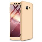 Microsonic Samsung Galaxy J4 Plus için Kılıf Double Dip 360 Protective Gold [Galaxy J4 Plus ile Uyumlu Kılıf - Gold]