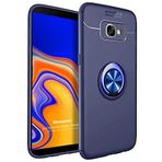 Microsonic Samsung Galaxy J4 Plus için Kılıf Kickstand Ring Holder Lacivert [Galaxy J4 Plus ile Uyumlu Kılıf - Lacivert]