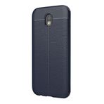 Microsonic Samsung Galaxy J5 Pro Suni Deri Dokulu Silikon Lacivert Kılıf
