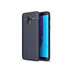 Microsonic Samsung Galaxy J6 Deri Dokulu Silikon Lacivert Kılıf