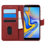 Microsonic Samsung Galaxy J6 Plus Fabric Book Wallet Kırmızı Kılıf