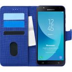 Microsonic Samsung Galaxy J7 Core Fabric Book Wallet Lacivert Kılıf