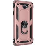 Microsonic Samsung Galaxy J7 Prime 2 Kılıf Military Ring Holder - Rose Gold