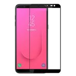 Microsonic Samsung Galaxy J8 Tam Kaplayan Temperli Cam Ekran koruyucu Kırılmaz Film Siyah [Galaxy J8 ile Uyumlu Ekran Koruyucu]