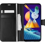 Microsonic Samsung Galaxy M11 Delux Leather Wallet Siyah Kılıf