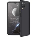 Microsonic Samsung Galaxy M12 Double Dip 360 Protective Siyah Kılıf