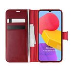 Microsonic Samsung Galaxy M13 Delux Leather Wallet Kırmızı Kılıf