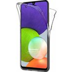 Microsonic Samsung Galaxy M22 6 Tarafı Tam Full Koruma 360 Clear Soft Şeffaf Cep Telefonu Kılıfı