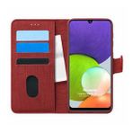 Microsonic Samsung Galaxy M22 Fabric Book Wallet Kılıf