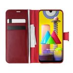 Microsonic Samsung Galaxy M31 Delux Leather Wallet Kırmızı Kılıf