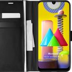 Microsonic Samsung Galaxy M31 Delux Leather Wallet Siyah Kılıf