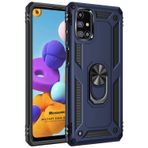 Microsonic Samsung Galaxy M31s için Kılıf Military Ring Holder Lacivert [Galaxy M31s ile Uyumlu Kılıf - Lacivert]
