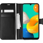 Microsonic Samsung Galaxy M32 4G Delux Leather Wallet Siyah Kılıf