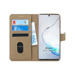 Microsonic Samsung Galaxy Note 10 Plus Fabric Wallet Gold Cep Telefonu Kılıfı