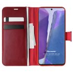 Microsonic Samsung Galaxy Note 20 Delux Leather Wallet Kırmızı Kılıf