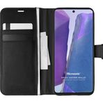 Microsonic Samsung Galaxy Note 20 Delux Leather Wallet Siyah Kılıf