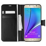 Microsonic Samsung Galaxy Note 5 için Kılıf Delux Leather Wallet Siyah [Galaxy Note 5 ile Uyumlu Kılıf - Siyah]