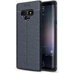 Microsonic Samsung Galaxy Note 9 Deri Dokulu Silikon Lacivert Kılıf