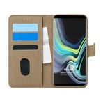 Microsonic Samsung Galaxy Note 9 Fabric Book Wallet Gold Cep Telefonu Kılıf