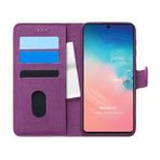 Microsonic Samsung Galaxy S10 Lite Fabric Book Wallet Mor Cep Telefonu Kılıf
