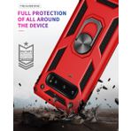Microsonic Samsung Galaxy S10 Military Ring Holder Lacivert Kılıf
