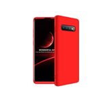 Microsonic Samsung Galaxy S10 Plus Double Dip 360 Protective Kırmızı Kılıf