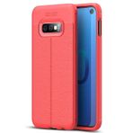 Microsonic Samsung Galaxy S10e Deri Dokulu Kırmızı Silikon Kılıf