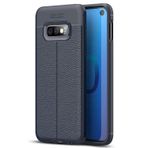 Microsonic Samsung Galaxy S10e Deri Dokulu Lacivert Silikon Kılıf