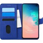 Microsonic Samsung Galaxy S10E Fabric Book Wallet Lacivert Kılıf
