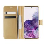 Microsonic Samsung Galaxy S20 Delux Leather Wallet Gold Cep Telefonu Kılıf