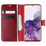 Microsonic Samsung Galaxy S20 Delux Leather Wallet Kırmızı Cep Telefonu Kılıf