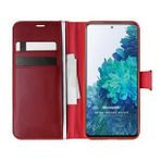 Microsonic Samsung Galaxy S20 FE Delux Leather Wallet Kırmızı Cep Telefonu Kılıf