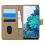 Microsonic Samsung Galaxy S20 FE Fabric Book Wallet Gold Cep Telefonu Kılıf