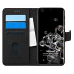 Microsonic Samsung Galaxy S20 Ultra Fabric Book Wallet Siyah Kılıf