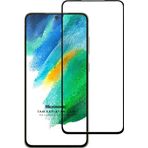 Microsonic Samsung Galaxy S21 FE Tam Kaplayan Temperli Siyah Cam Ekran Koruyucu