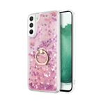 Microsonic Samsung Galaxy S22 Plus Glitter Liquid Holder Pembe Kılıf